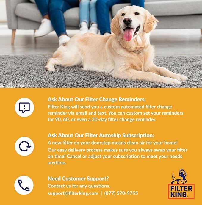 Filter King 21x23.25x1 Air Filter | 6-PACK | MERV 13 HVAC Pleated A/C Furnace Filters | MADE IN USA | Actual Size: 21 x 23.25 x .75"