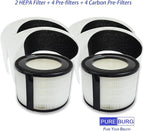 PUREBURG Replacement Filter Compatible with TruSens Z2000 Z-2500 Z-2000 Medium Room Air Purifier,2-Pack H13 HEPA 3-Stage Filtration Activated carbon Pre-Filter Dust VOCs