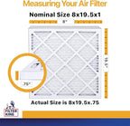 Filter King 8x19.5x1 Air Filter | 12-PACK | MERV 13 HVAC Pleated A/C Furnace Filters | MADE IN USA | Actual Size: 08 x 19.5 x .75"
