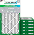 Filterbuy 10x20x2 Air Filter MERV 8 Essential Dust & Allergy Defense (6-Pack), Electrostatic Pleated HVAC AC Furnace Filters Replacement, Made in USA (Actual Size: 9.50 x 19.50 x 1.75)