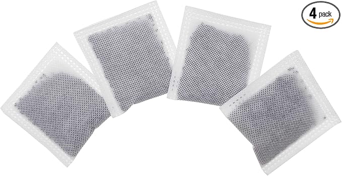 4 Pack Compact Activated Charcoal Odor Absorbing Filter Refill Deodorizer Compatible with iTouchless Cans 2.5 Gal, 3 Gal, 4 Gal and Other SmallTrash Cans Under 8 Gallons with Filter Compartment