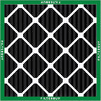 Filterbuy 25x25x1 Air Filter MERV 10 Odor & Allergy Defense with Activated Carbon (3-Pack), Electrostatic Pleated HVAC AC Furnace Filters Replacement, Made in USA (Actual Size: 24.50 x 24.50 x 0.75)