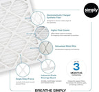 Simply 16x18x1 Air Filter, Merv 8, 6 Pack, For Home AC Furnace & HVAC (Actual Size: 15.75"x17.75"x0.75") DUST, Pet, & Allergy Control