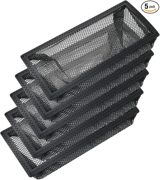 4"x12" Floor Register Trap Covers Screen Air Vent Filters for Home Floor Register Trap Floor Air Vent Screen Covers - 5 Pack