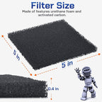 Antidious 5 Pack Activated Carbon Filters for Fume Extractor Solder Smoke Absorber Portable Filter, Soldering DIY Fan Extraction Equipment for Brazing Welding Soldering, Fume Prevention Remover