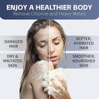 25-Stage Handheld Shower Water Filter with KDF 55 - Advanced Remove Heavy Metals and Chlorine, Leak-Proof Aluminum Design, Suitable for Sensitive Skin and Hair Care