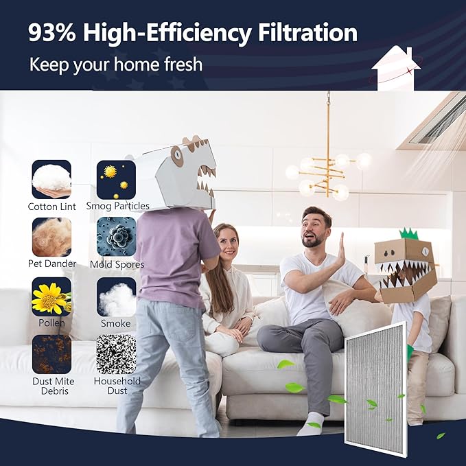14x30x1 Electrostatic Air Filter, MERV 8 Reusable Aluminum AC/HVAC Furnace Filter, Lifetime Washable Permanent Air Filter, Easy to Clean, Increases Airflow(Actual Size:13.50x29.52x0.82)
