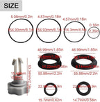 Sand Filter Pump Repair Kit with Air Release Valve O-Rings Seal Gasket Parts for Swimming Pool Equipment Maintenance Including L-Shaped O-Rings Tank Drain Valve Leaf Trap Replacement Components