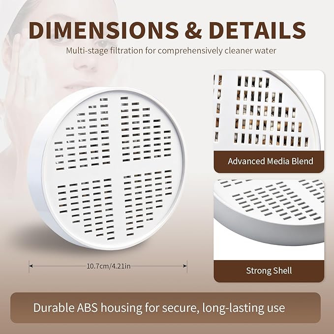 Vitamin C, E & A Shower Filter Replacement Cartridge Compatible with AquaHomeGroup, Helps Remove Chlorine for Healthier Skin & Hair (2 Packs)
