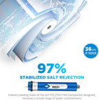 Membrane Solutions FX12P FX12M Replacement Filters Compatible with GE GXRM10RBL GXRV10ABL Reverse Osmosis Water Systems (36 GPD RO Membrane and 2x Carbon Filters)