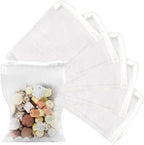 5 Pack Aquarium Filter Media Bags, 5.5 x 7.9 Inch Reusable Mesh Bags with Zipper for Activated Carbon Resins (5)