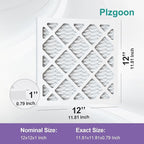 12x12x1 Air Filter MERV 11 (2 pack) MPR 1000 Pleated AC Furnace Filters Replacement Compatible with Air Conditioner HVAC AC Furnace Air Filter (Exact Dimensions: 11.81"L x 11.81"W x 0.79"Th)