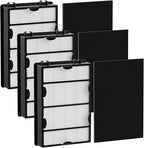 HAPF600 HEPA Filter Replacement Compatible with Holmes Air Purifier HAPF600 HAPF8650 HAP615 HAP625 HAP650, 3 Filter Replacement &3 Carbon Pre-filters, Part #HAPF600D, HAPF600D-U2