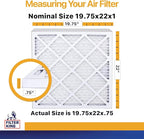 Filter King Air Filters 19.75x22x1 | 12 Pack | MERV 13 | HVAC Pleated AC Furnace Filters | Air Purifier | Replacement Filters for Clean, Healthy & Fresh Environment| MADE IN USA