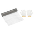 PATIKIL 40" L x 10" W Woven Wire Mesh, 16 Mesh 304 Stainless Steel Air Vent Filter Screen with Gloves for Window Security Vent Cover Filtration Animals Fence