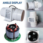 3 Inch Inline Duct Extractor Fan 75Mm 12V Powerful Exhaust Blower Speed Controller 6W Inline Booster Air Diffuser Fan for Grow Tents Workshop (Color : NO Adjustable Speed, Size : 6w)