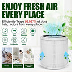 OSAP5FIL True HEPA Filters Replacement 2PCS,Compatible with OdorStop OSAP4 OSAP5 OSAP5FIL Air Cleaner Purifiers, Multi-Stage Filtration with Activated carbon Air Clean