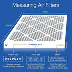Nordic Pure 20x25x2 (Actual Size: 19 1/2 x 24 1/2 x 1 3/4) Furnace Air Filters MERV 10 Pleated Plus Carbon 3 Pack
