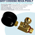 RV40600 (98209800) Brass Air Relief Valve | Compatible with Pool Filter Systems - FNS, Clean and Clear, Quad DE, 4000 Series Filters I Essential Pool Maintenance Accessory, Yellow/Black