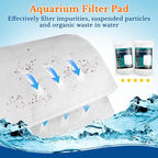 MAQIHAN Aquarium Filter Pad - Aquarium Filter Media,39.4 x 11.8in Media Roll for Fish Tank, Ponds,Garden, Saltwater,Fershwater,Plant, Trutle (2)