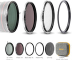 NiSi 72mm Swift 1-9 Stop VND Mist Kit | 1-5 Stops VND, 4-Stop ND, and Black Mist 1/4 Filters | Photography and Videography
