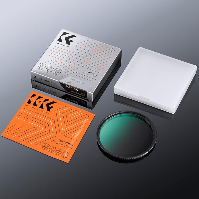 K&F CONCEPT 40.5mm Black Diffusion 1/4 Filter Mist Cinematic Effect Filter with 18 Multi-Layer Coatings for Video/Vlog/Portrait Photography (K-Series)