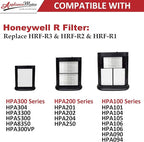 HPA300 HEPA Filter R Replacement for Honeywell HPA300 HPA200 HPA100 HPA090 Series Air Purifier, Compatible with HRF-R3 & HRF-R2 & HRF-R1, 6-Pack by APPLIANCEMATES