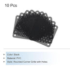MECCANIXITY 10PCS PC Dust Filter, 50mmx50mm PVC Computer Case Cooler Dustproof Mesh Cover Fan Grills for Computer Chassis Speaker, Black