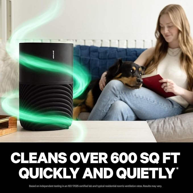PuroAir 130i HEPA Air Purifiers for Home Pets - Covers Up To 600 Sq Ft - Filters Up To 99.9% of Pollutants, Smoke, Pollen, Dust - Quiet HEPA Air Filter - Air Purifiers for Bedroom (2 Pack)