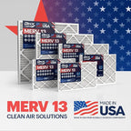 BNX TruFilter 16x16x1 Air Filter MERV 13 (6-Pack) - MADE IN USA - Electrostatic Pleated Air Conditioner HVAC AC Furnace Filters for Allergies, Pollen, Mold, Bacteria, Smoke, Allergen, MPR 1900 FPR 10
