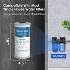 Waterdrop Whole House Water Filter, Iron Filter, Sediment Filter for Well Water, Reduce Manganese, Replacement for Ispring, GE®, Waterdrop, Any 10" x 4.5" Whole House Water Filters System, 5 Micron