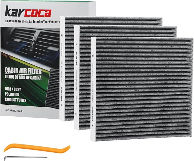 CF10134 Cabin Air Filter With Activated Carbon Replacement For Honda Civic Crosstour Acura CR-V Odyssey Accord Legend CSX ILX MDX RDX RLX TLX TSX ZDX AT134 (3Pack）