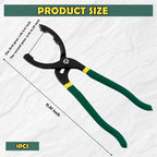 12" Adjustable Oil Filter Pliers,Car Oils Filters Removal Tool for Oils Filters Removals and Installation,Multi-Functional Oil Filter Wrench Tool with Non-Slip Handle