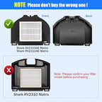 Replacement Parts for Shark RV2310AE/AV2310AE/RV2320S/RV2300S/UR2360S Matrix Robot Vacuum Cleaner,1 Main Brush Roller, 6 Side Brushes, 2 HEPA Filters, 2 Foam Filters(Not for RV2300/RV2310)-13Pack