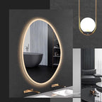 Inner Sand Smart Illuminated LED Bathroom Mirror, Wall Mounted Multifunction Bathroom Vanity Mirror with Dimmable Brightness | Sensor Touch | Demister Pad | Time Temperature(Dimmable,60x80cm)