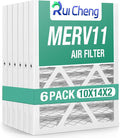 6 Pack Updated 10x14x2 Air Filter, pertain Merv 11 HVAC Pleated A/C Furnace Filters (Actual Size: 9.5x13.5x1.75)