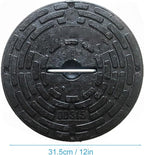 Septic Tank Lids, Manhole Cover with Handle, Sturdy and Pressure-Resistant, Suitable for Green Belts, Residential Areas and Construction Sites(31.5 cm/12 in)