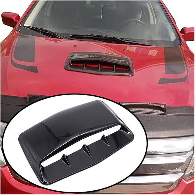 Universal Car Hood Scoop Air Flow Intake Decorative Turbo Bonnet Vent Cover Compatible With Audi And BMW Compatible With VW And Civic(Carbon)