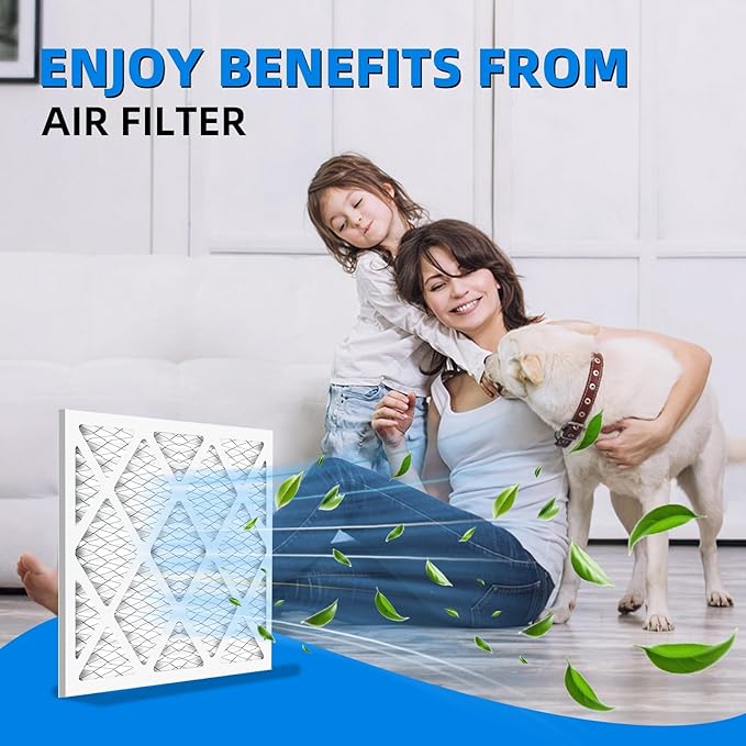 (4 Pack) 10x24x1 Air Filter, MPR 1900 & FPR 10, MERV 13 Pleated Air Filter (Actual Size:9 3/4x23 3/4x3/4 inch)