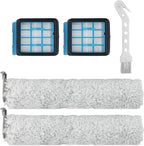 Replacement Roller Brush and Washable Filter Kit Compatible with for CrossWave for OmniForce 3912N 4046 Wet Dry Floor Scrubber
