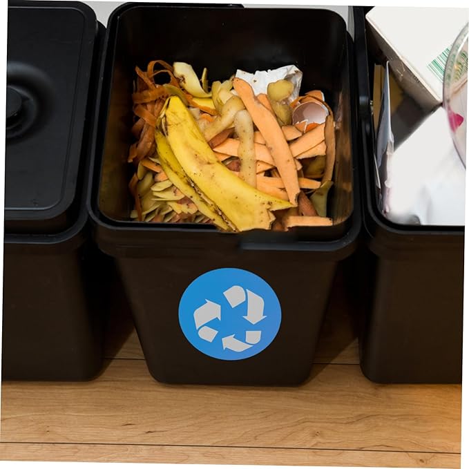 Artibetter 12PCS Self-Adhesive Trash Recycling Stickers for Indoor and Outdoor Use Garbage Sorting Labels Symbols for Easy Identification