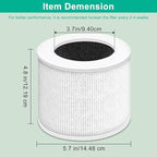 3 Pack Core Mini Replacement Filter, 3-in-1 H13 Grade Compatible with LEVOIT Air Cleaner, Part No. Core Mini-RF (3 Filter and 6 Fragrance Sponge)