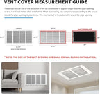 20x12 Return Air Grille(Duct Opening Size),Air Return Vent Cover,Flat Vent Cover,Rejillas De Aire Acondicionado para Casa,Return Air Grilles,Outer Dimensions:21.75"Wx13.75"H(20"Wx12"H, Duct Opening)
