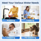 Vortopt Under Sink Water Filter System,NSF/ANSI 42 Certified Water Purifier,28000 Galloons Large Flow Flux,Reduces PFOA/PFOS,Chlorine,Bad Odors,Direct Connect to Kitchen Faucet (Black-Q5-C2-28000GAL)