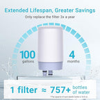 AQUA CREST Alkaline Faucet Water Filter, Replacement for Brita® Filter, Increase PH, Brita® Filter Replacement, 36311 On Tap Water Filtration System, FR-200, FF-100, 3 Packs