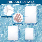 Shappy 15 Pcs 3 Sizes Aquarium Filter Mesh Bags 150 Micrometer Fine Filter Fish Tank Media Bags with Zipper for Activated Carbon Biospheres Ceramic Rings, 4 x 6 Inch, 7.9 x 6 Inch, 7.9 x 11.8 Inch