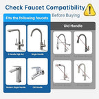 Water Filter for Sink Faucet,NSF42 Certified Faucet-Mounted Water Filter with Blue Light,99.9% Multi-Layer Folded Filter,Removes Chlorine, Odor & Heavy Metals,1*Filter, LJ107