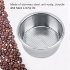 Coffee Filters Basket, Stainless Steel Coffee Filter Fit Reusable Basket Strainer Portable Brewers Extraction for Most Makers