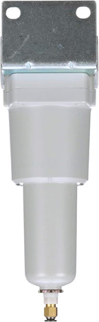 PneumaticPlus SAF600-N10BD-MEP Compressed Air Particulate Filter 1" NPT, 10 Micron - Metal Bowl w/Auto Drain, Bracket