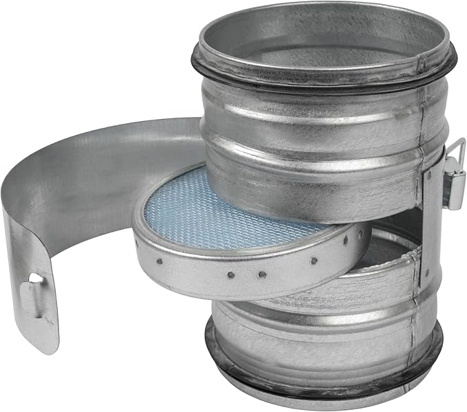 8" Inch Filter Replacement - Round Duct Filter System - G4 Class Filter and Mesh Screen - Dust Collection and Air Purification